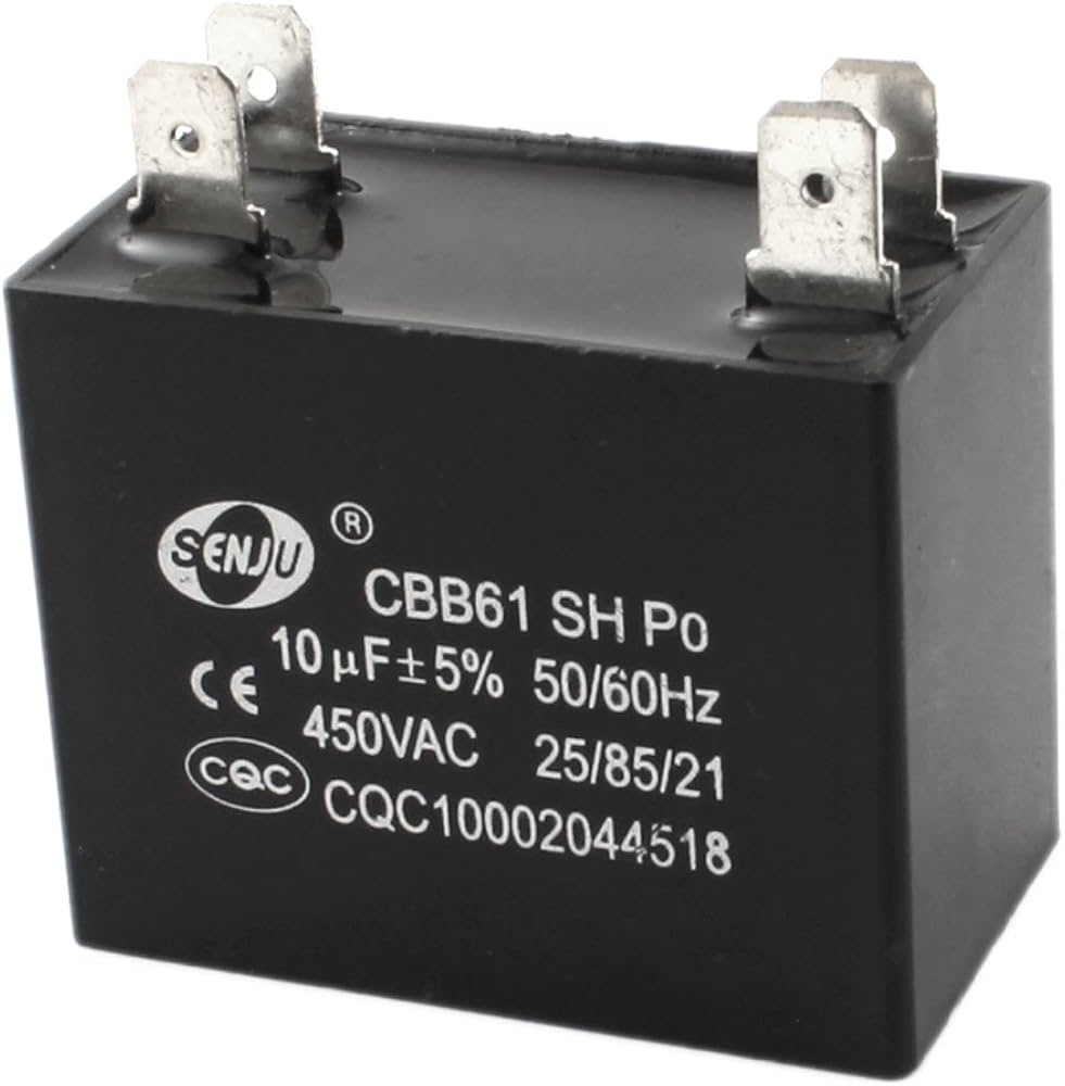 CBB61 450V10UF Motor Capacitor 4pin مكثف لحام