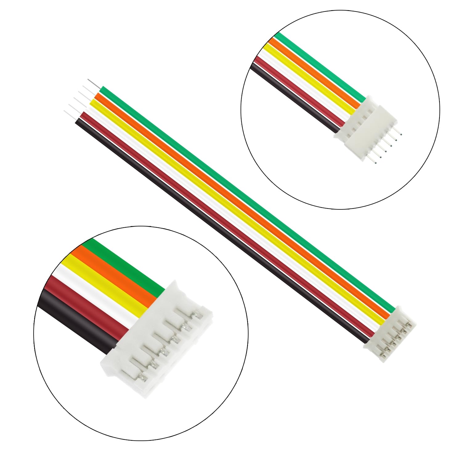 6PIN ph2.54mm m/f plug اسلاك