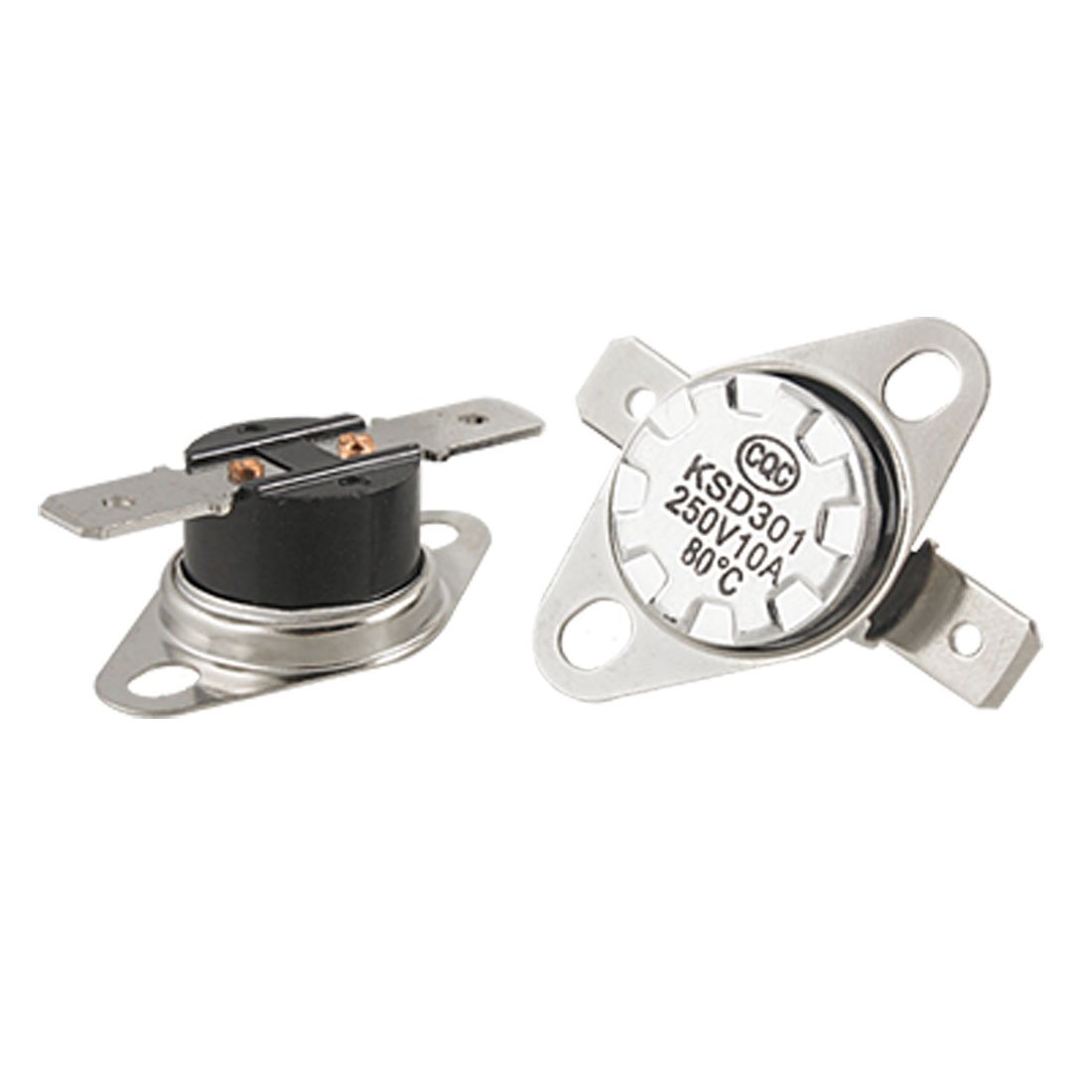 Thermostat KSD301 with switch 80C 250V 10A  ثرموستات حراري مع مفتاح