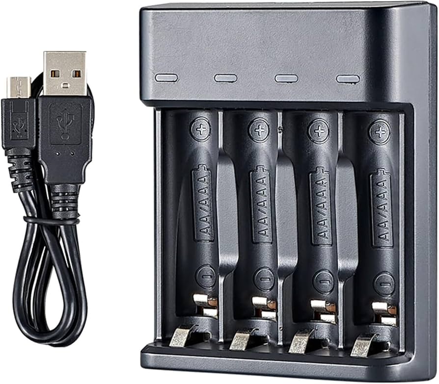 AA/AAA USB Battery Charger شاحن بطاريات رباعي