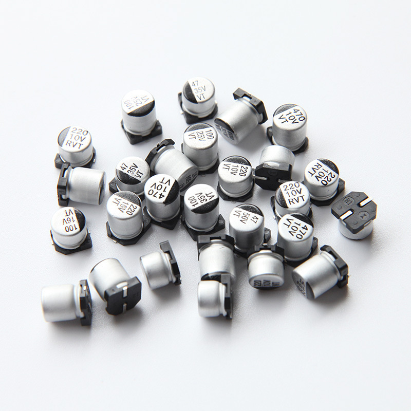 10v220uF SMD Electrolytic Capacitor مطبوع مكثف كيميائي