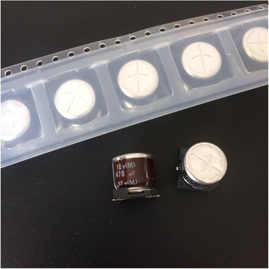 10v470uF SMD Electrolytic Capacitor مطبوع مكثف كيميائي