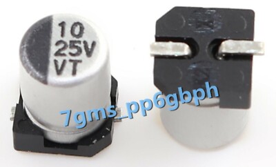 25v10uF SMD Electrolytic Capacitor مطبوع مكثف كيميائي