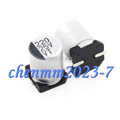25v220uF SMD Electrolytic Capacitor مطبوع مكثف كيميائي