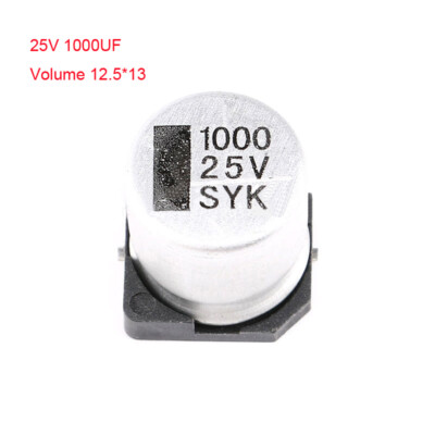 25v1000uF SMD Electrolytic Capacitor مطبوع مكثف كيميائي