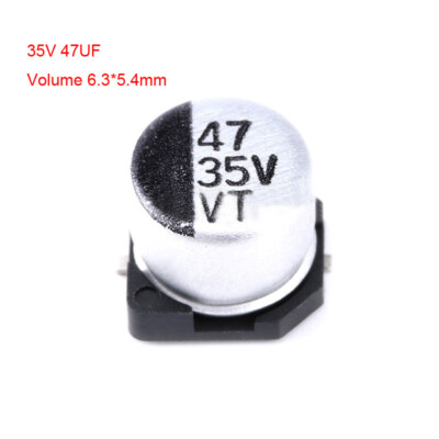 35v47uF SMD Electrolytic Capacitor مطبوع مكثف كيميائي