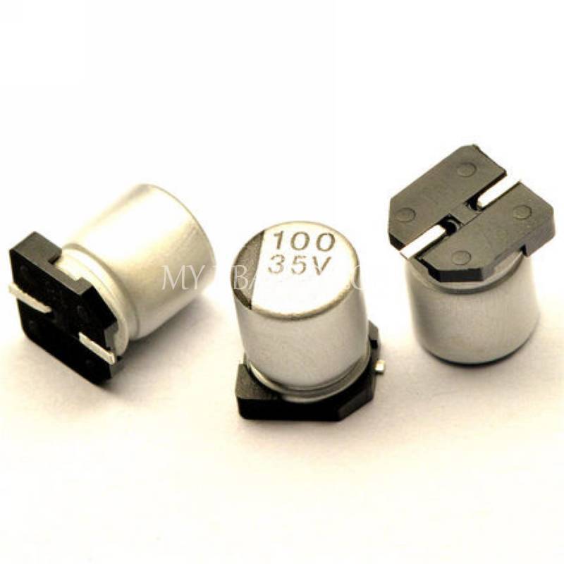 35v100uF SMD Electrolytic Capacitor مطبوع مكثف كيميائي