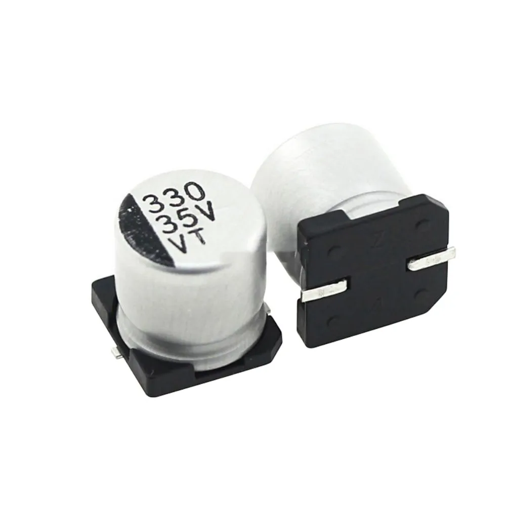 35v330uF SMD Electrolytic Capacitor مطبوع مكثف كيميائي