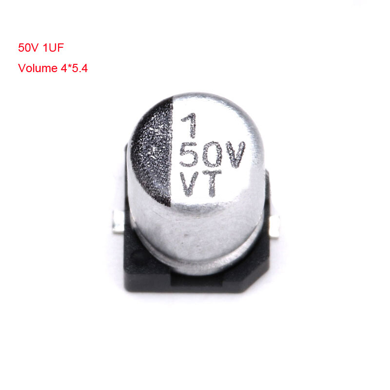 50v1uF SMD Electrolytic Capacitor مطبوع مكثف كيميائي