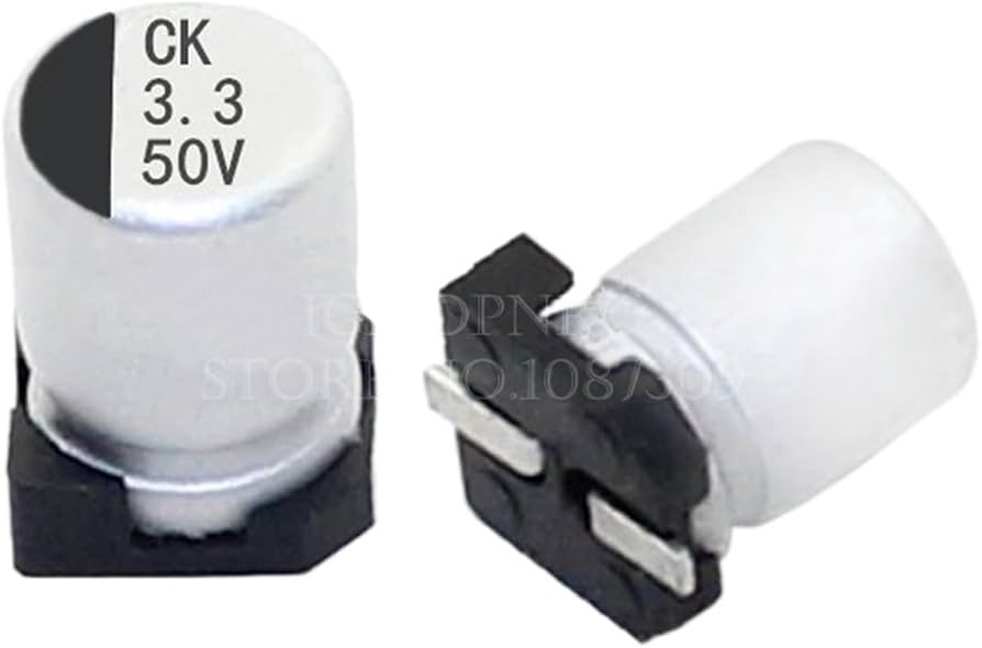 50v3.3uF SMD Electrolytic Capacitor مطبوع مكثف كيميائي
