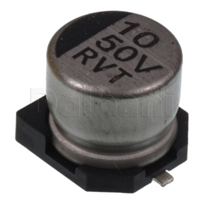 50v10uF SMD Electrolytic Capacitor مطبوع مكثف كيميائي