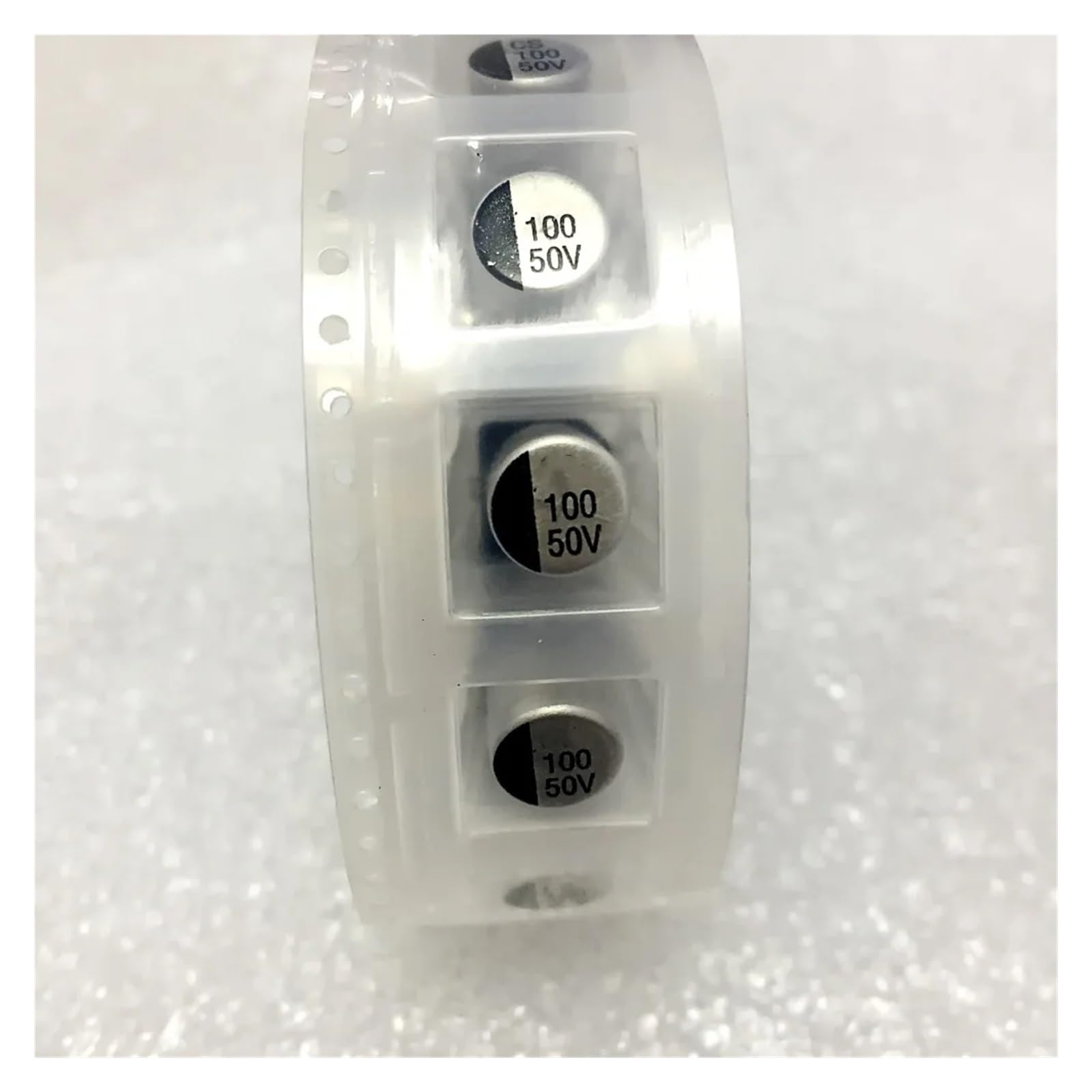 50v100uF SMD Electrolytic Capacitor مطبوع مكثف كيميائي