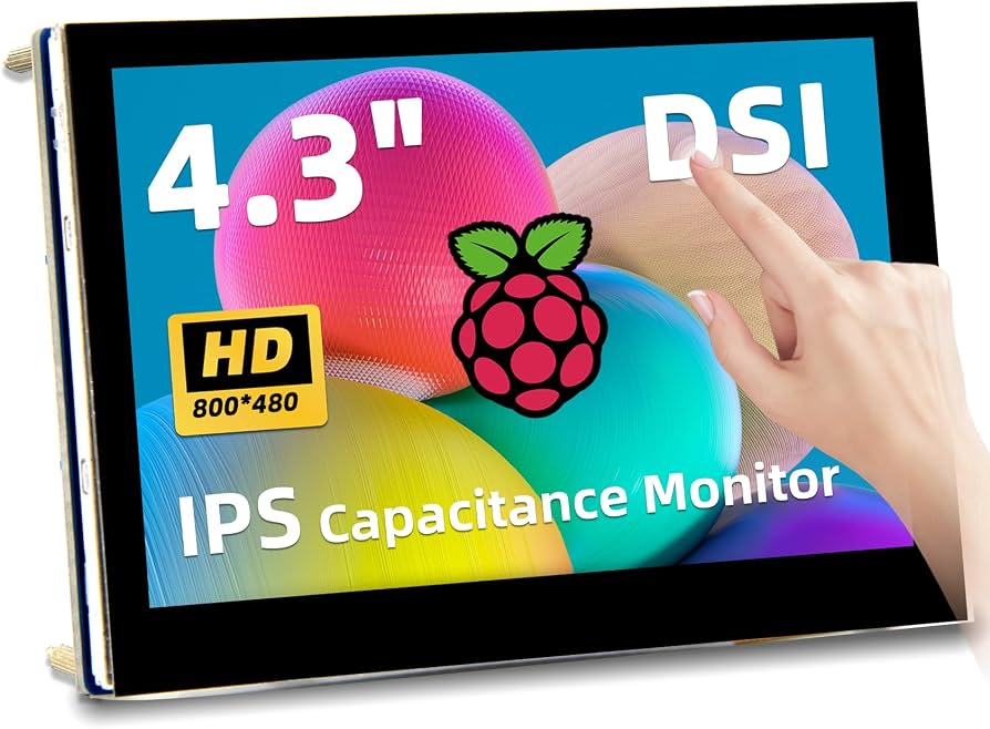 4.3 inch ips touch screen 800x480 hdmi ip raspberry