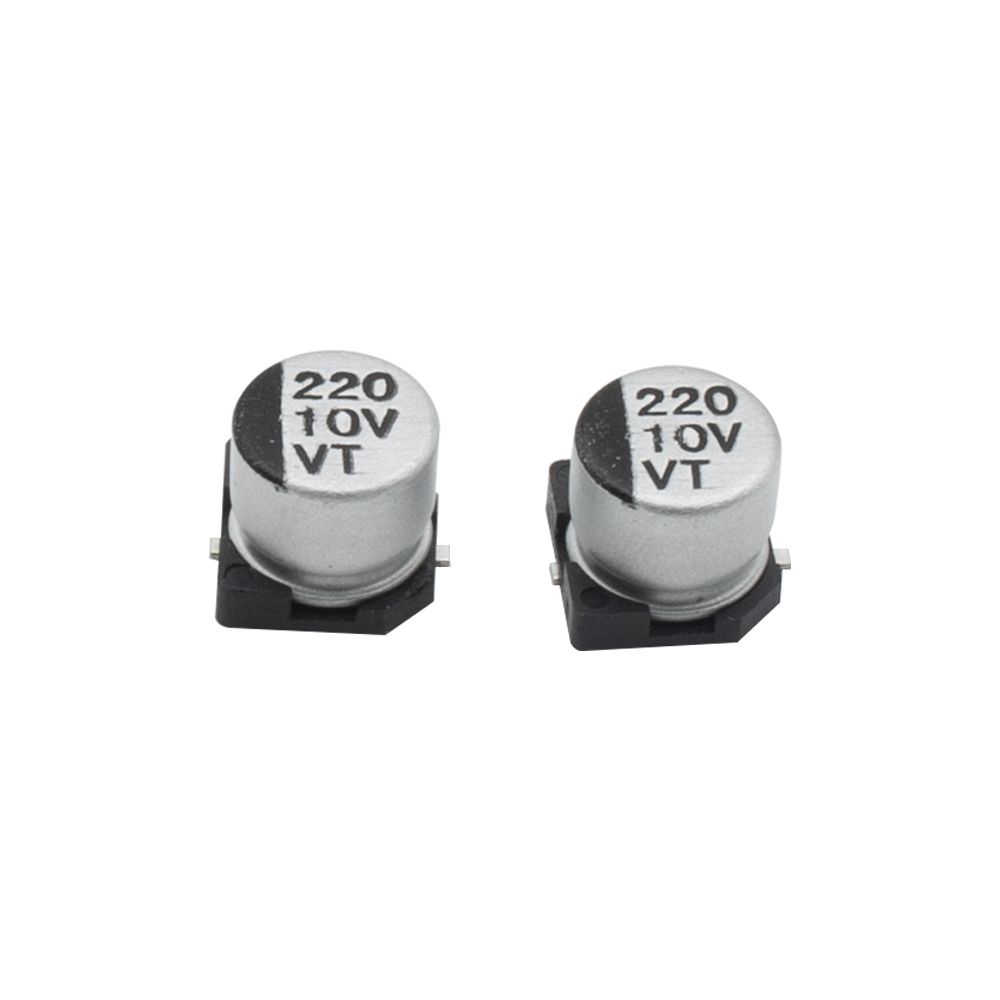 10v220uF SMD Electrolytic Capacitor مطبوع مكثف كيميائي