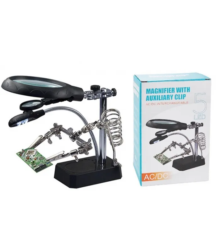 TE-800 Magnifier With Auxiliary Clip عدسة لحام مكبرة
