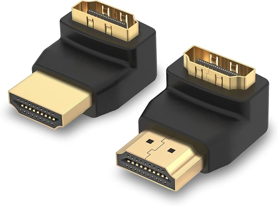 90 Degree HDMI Male to HDMI Female Extension Cable تطويلة 0.3 متر