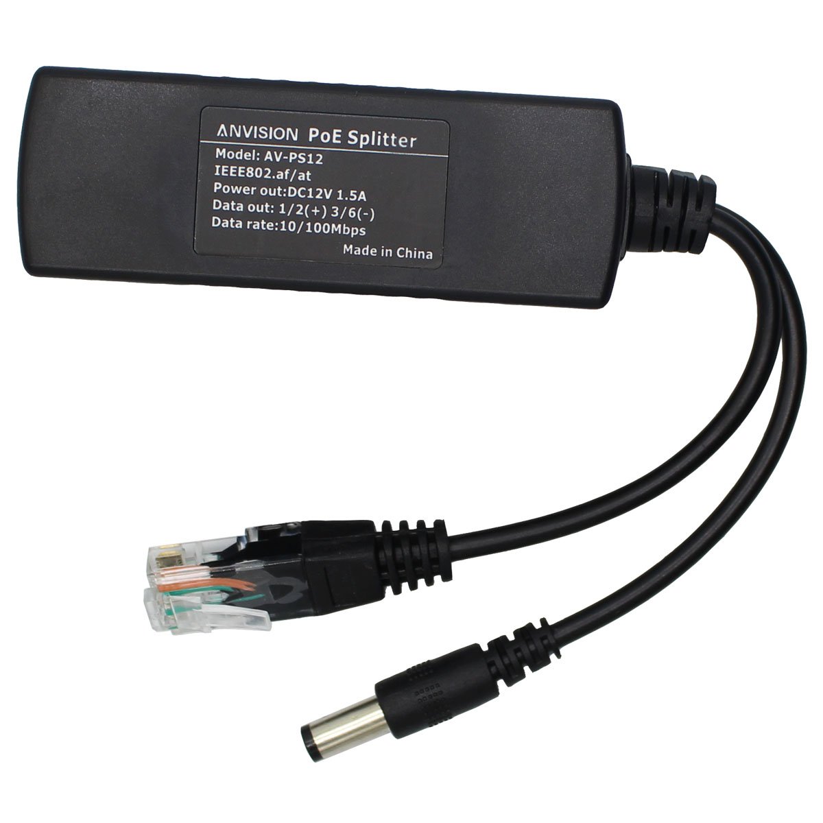 POE Splitter 12V 1.5A (18W - 10/100/1000M) موزع طاقة شبكة
