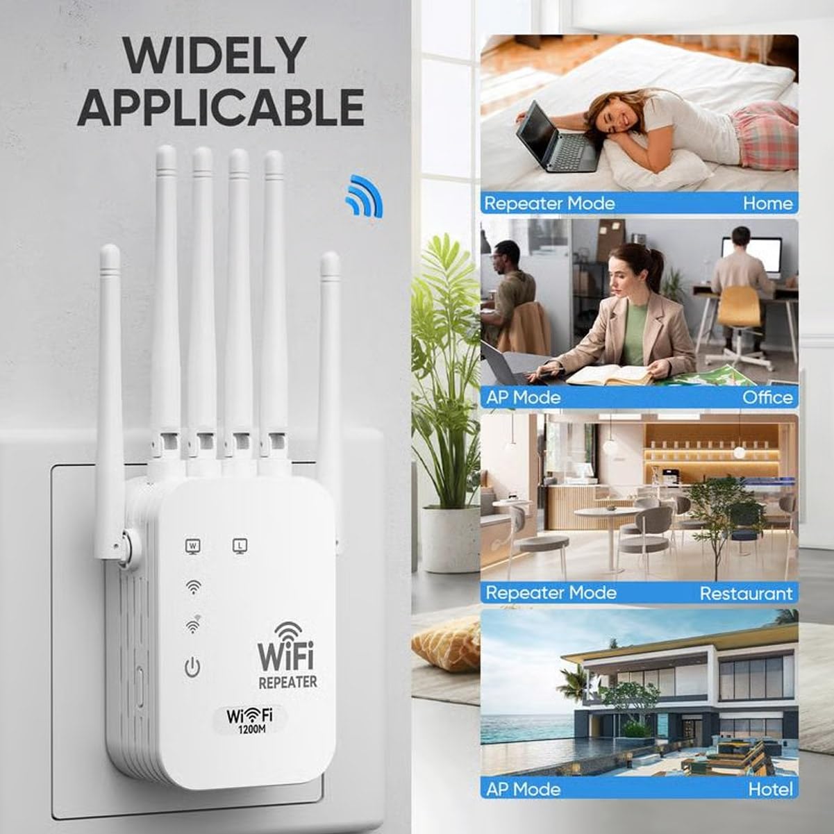 WiFi Repeater 300Mbps with 6 Antennas مقوي اشارة