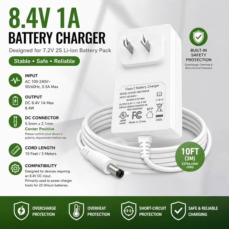 li-ion battery charger 1S -4.2V 1A شاحن بطاريات ليثيوم