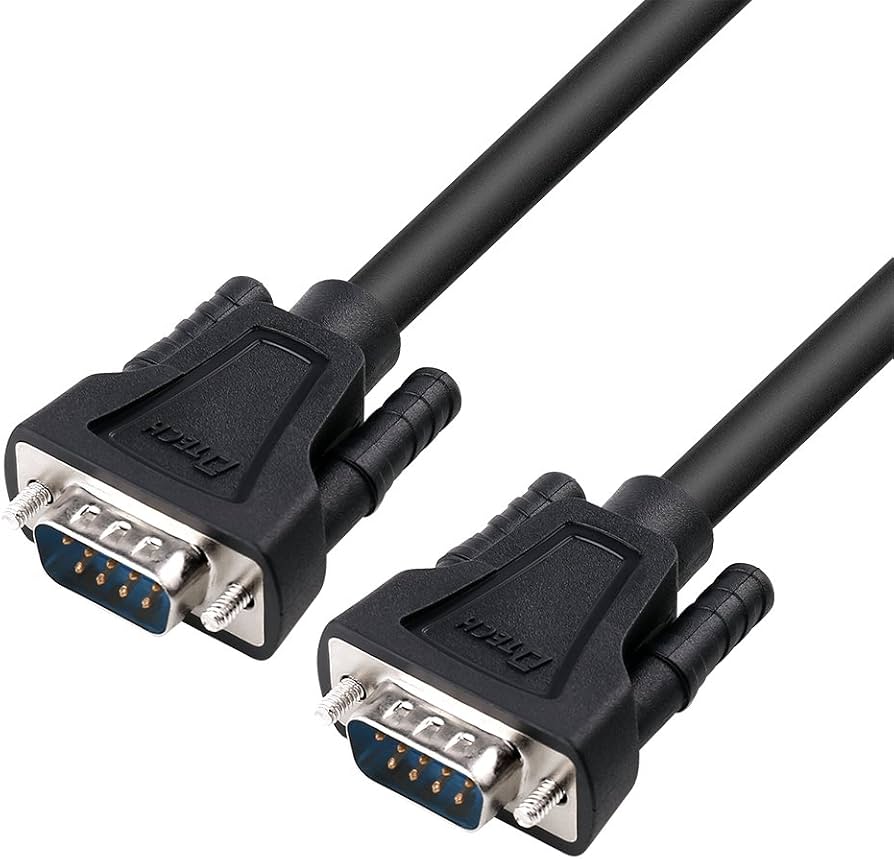 كابل توصيل تسلسلي RS232 Male-to-Male Direct (Straight-Through)