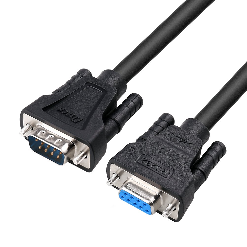كابل توصيل تسلسلي RS232 Male-to-Female Cross (Null Modem)