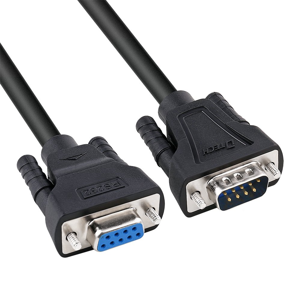 كابل توصيل تسلسلي RS232 Male-to-Female Full Cross (Full Handshake Null Modem)