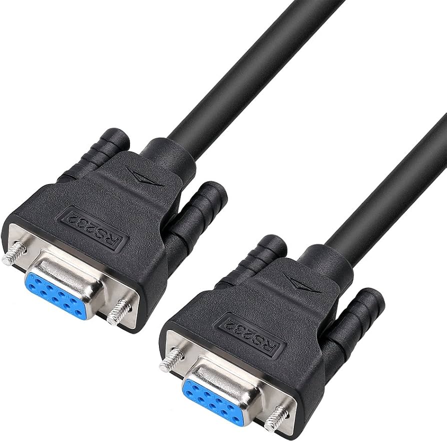 كابل توصيل تسلسلي RS232 Female-to-Female Full Cross (Full Handshake Null Modem)