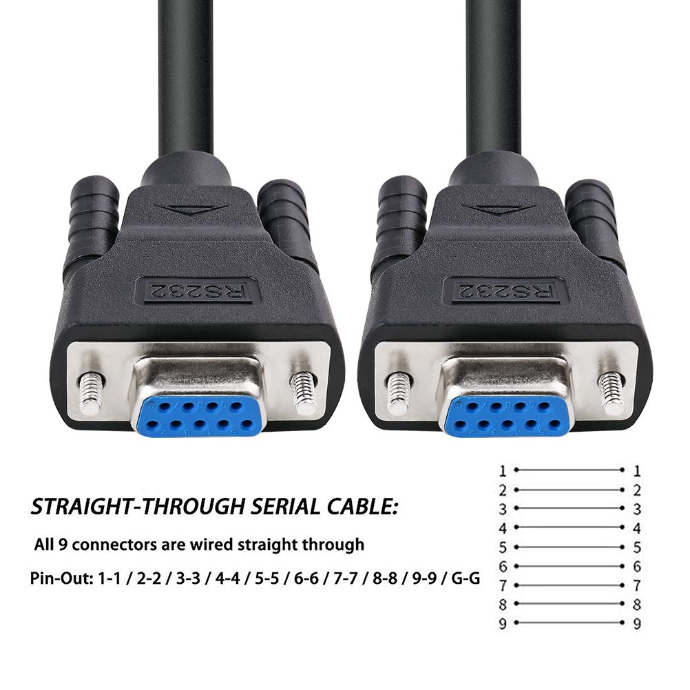 RS232 female-to-female connector وصلة