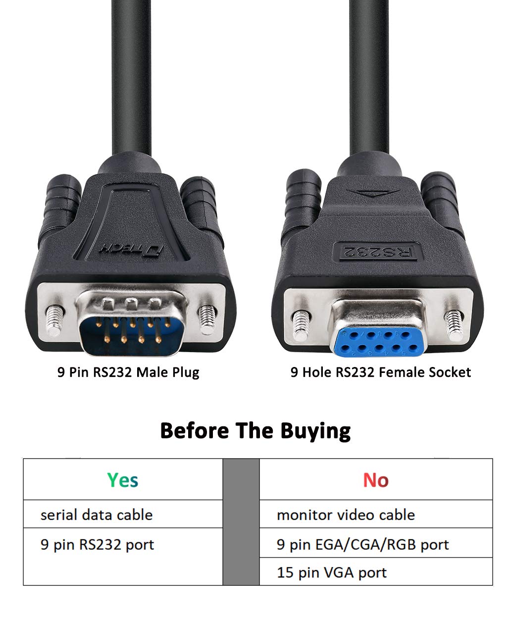 RS232 female-to-Male connector وصلة