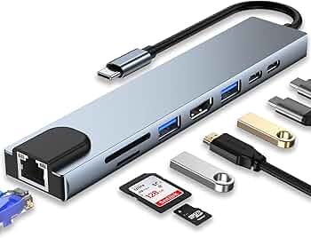 BC1.2 8-in-1 USB-C Multiport Hub موزع متعدد المنافذ