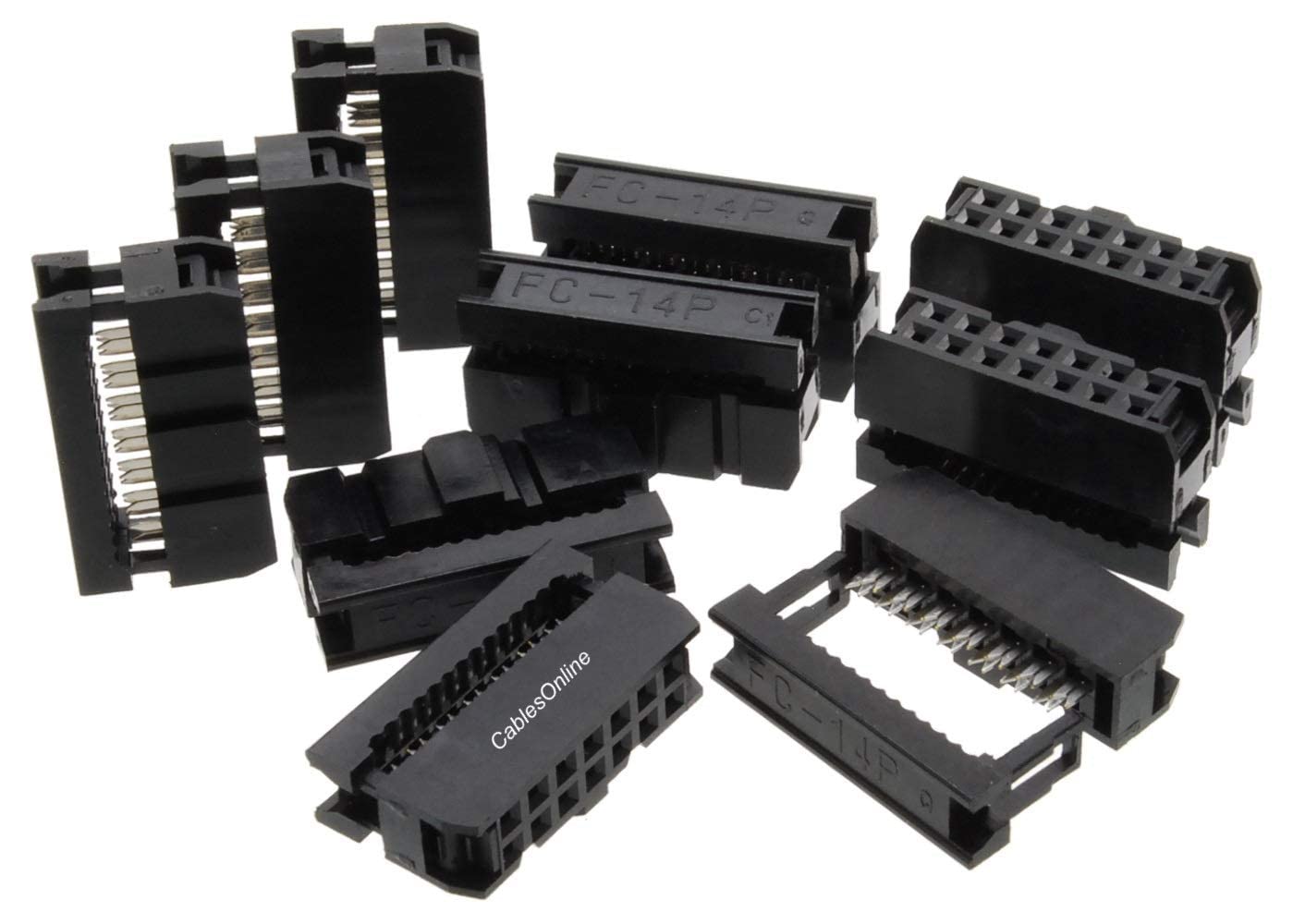 2.54 mm pitch 14 pin connector female idc socket