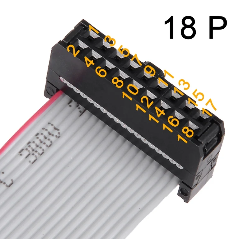 2.54 mm pitch 18 pin connector female idc socket
