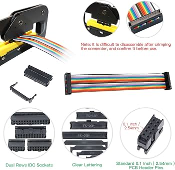 2.54 mm pitch 46 pin connector female idc socket