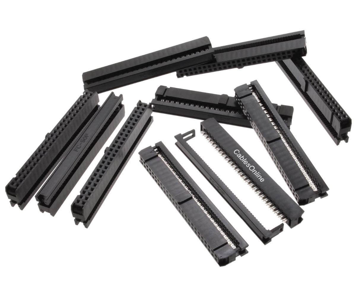 2.54 mm pitch 50 pin connector female idc socket