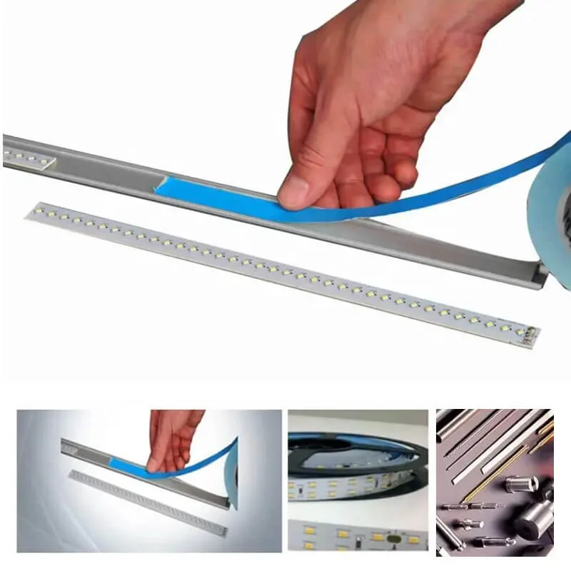 LED12MM/15mm -50m لصقة دبل فيس ازرق مسطرة