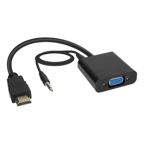 HDMI to VGA Adapter with Audio تحويلة