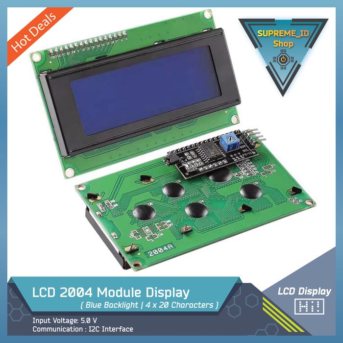 F4 LCD2004 blue backlight 20x4 with I2C شاشة إل سي دي
