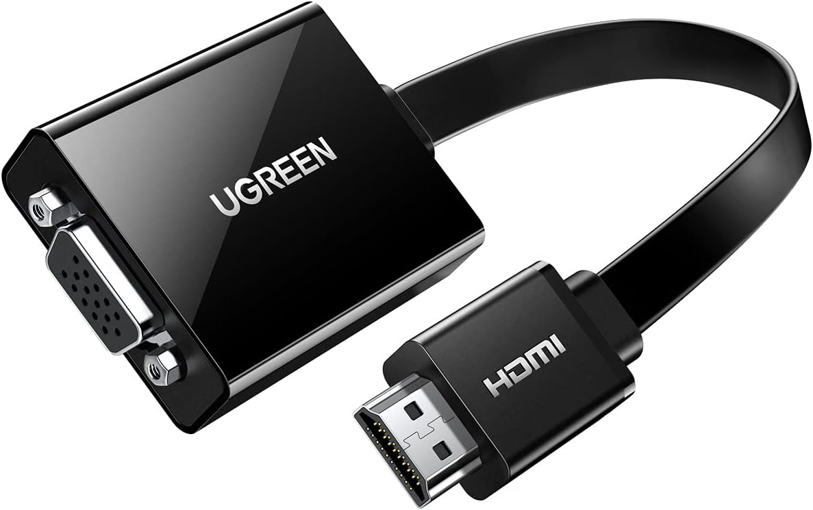 VGA to HDMI Converter with 3.5mm Aux Audio تحويلة