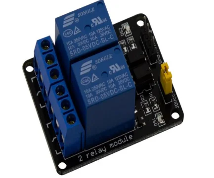 J6 2 Channel Relay Module with light
coupling 5V وحدة ريلي ثنائي القناة
