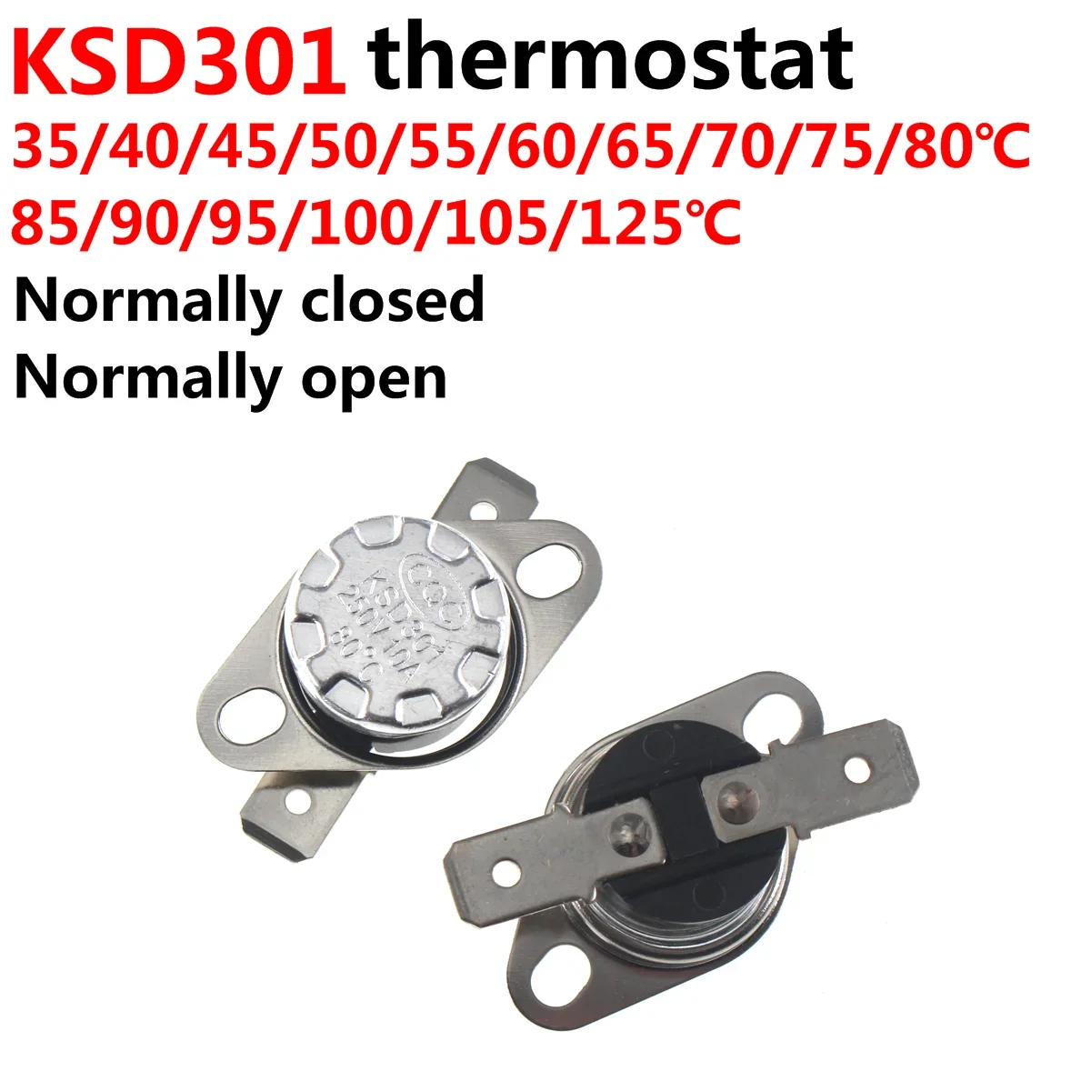 VV13 Thermostat KSD301 220C 250V 10A  ثرموستات حراري