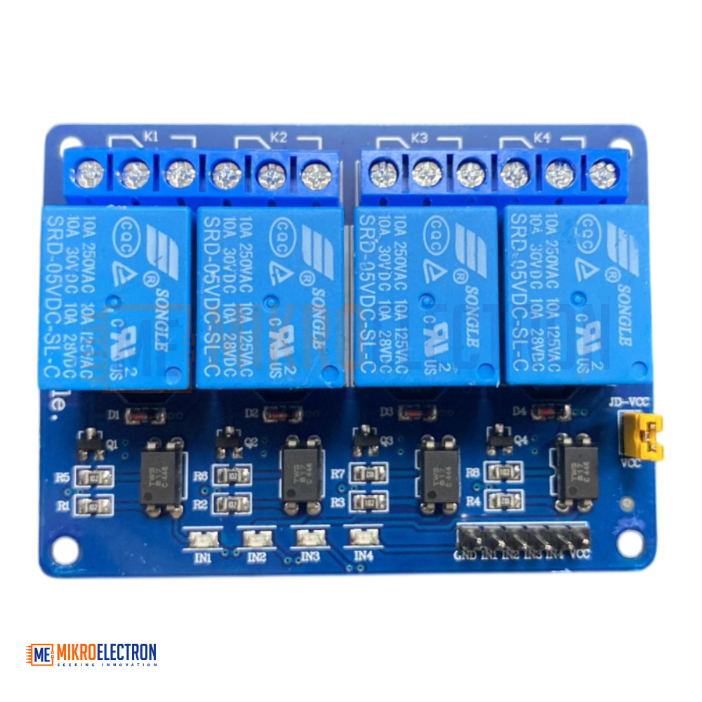 J7 4 Channel Relay Module with light coupling 5V وحدة ريلي رباعي القناة