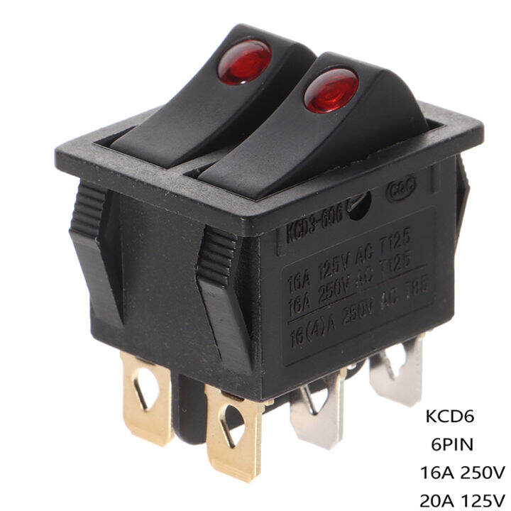 KCD6 switch  ON OFF  DOUBLE