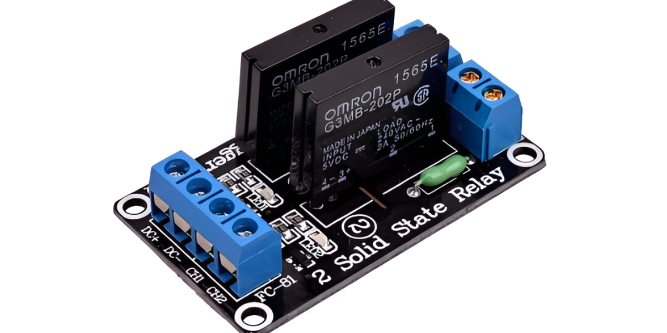 E8 2 Channel Solid State Relay Module مرحل كهربائي ثنائي القناة