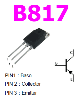 MM17 B817 Transistor PNP 140v 12a